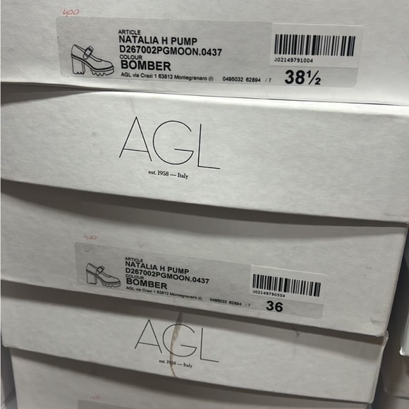 Agl Green Platform Mary Jane Shoes with Chunky Heel made in Italy - Picture 11 of 11